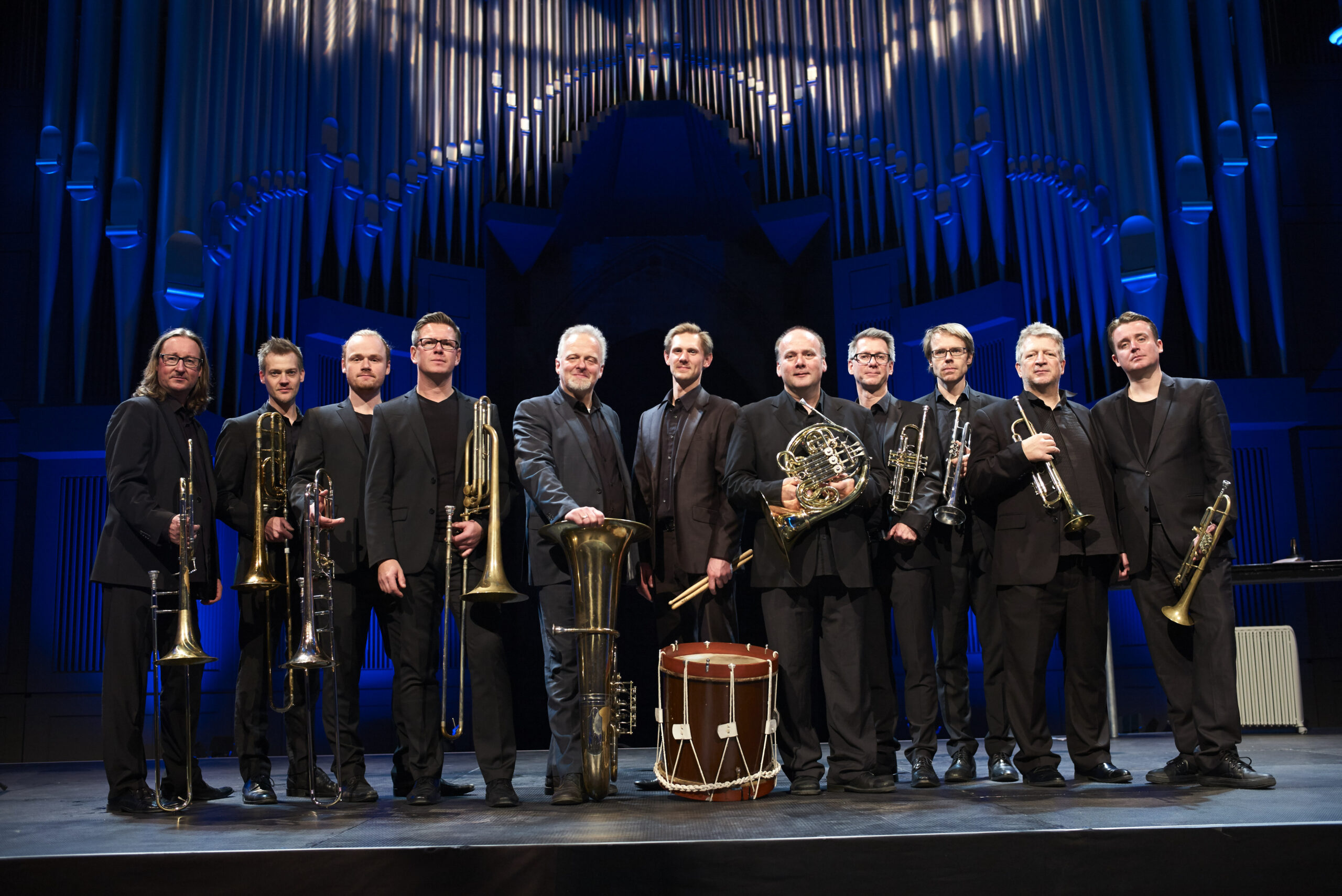 Nordic Brass Ensemble in Nidaros Cathedral, Trondheim. Photo: Arnulf Johansen